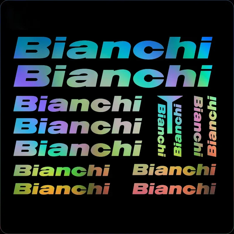 1 conjunto de adesivos para bicicleta estilo Bianchi, decalque de vinil à prova d'água para quadro de bicicleta, várias cores disponíveis