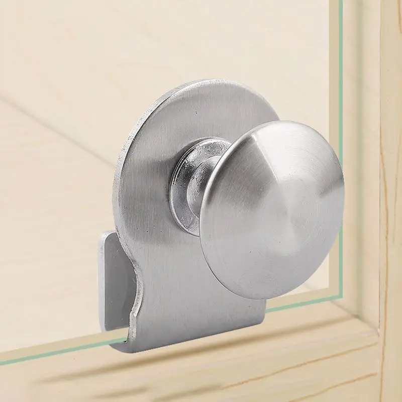 Stainless Steel Glass Door Pulls Furniture Cabinets Drawer Clips Pull Knob Household Hardware Kitchen Cupboard Glass Door Knob