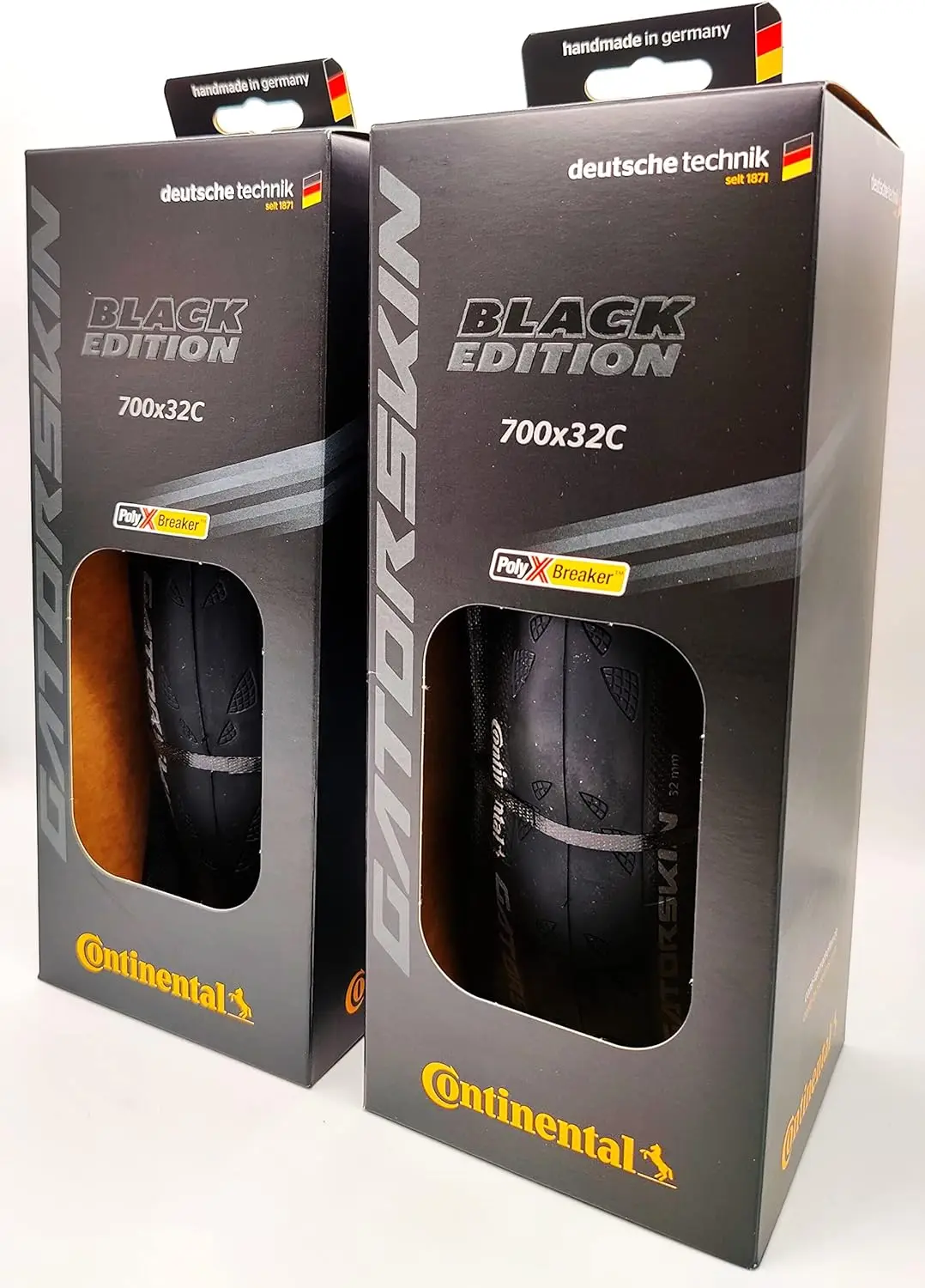 Folding Tire - Black Edition - DuraSkin, PolyX Breaker Tech - 700x32 - Pair (2 Tires)