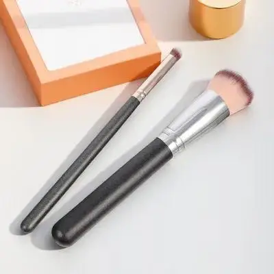 

2Pcs Foundation Powder Brush High Quality Skin Friendly for Even Sunless Tanning Application Portable Makeup Supply Blending