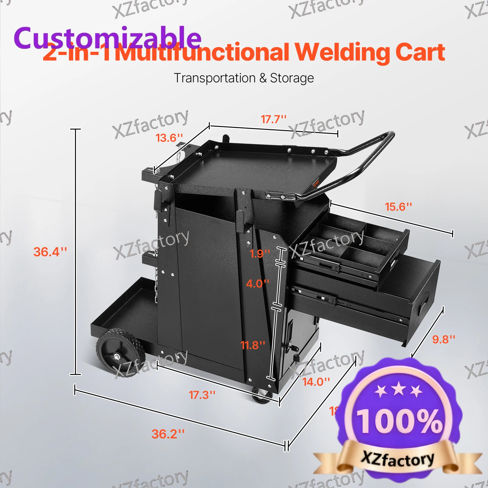 Factory Direct 2026 Top RatedCarro soldadura  carro  soldador de 2 cajones, banco de trabajo soldadura resisten