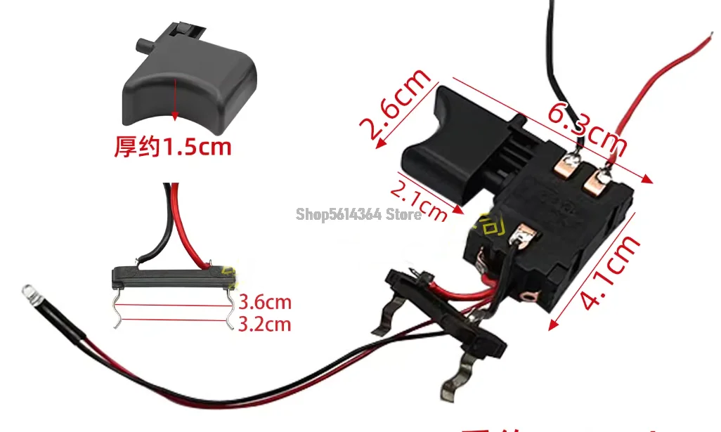 For Makita-Compatible 16.8V & 18V Cordless Drill Switch - High-Quality Replacement Charging Drill Switch