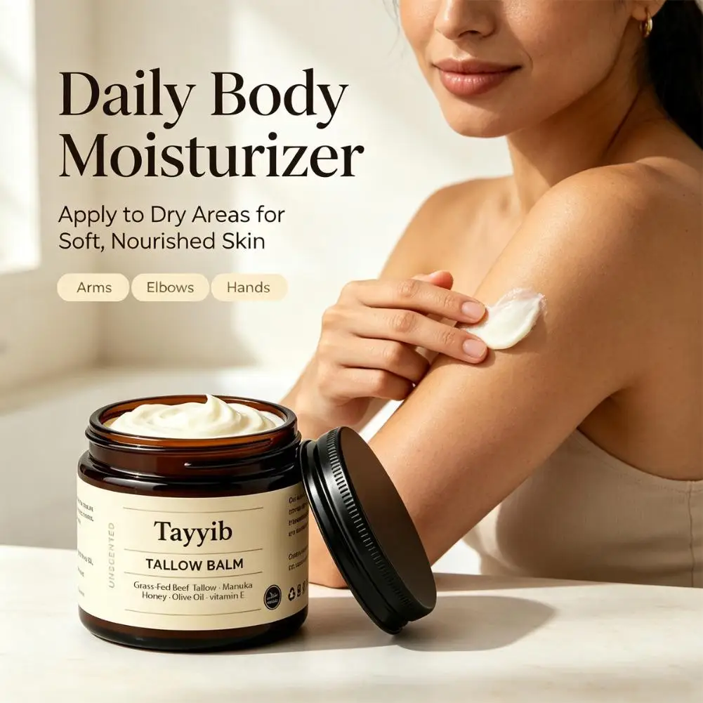Brand Deep Nourish Butter Moisturizer Grass-Fed Beef Tallow Cream Tayyib TALLOW BALM Manuka Honey Olive Oil Vitamin E Body Care