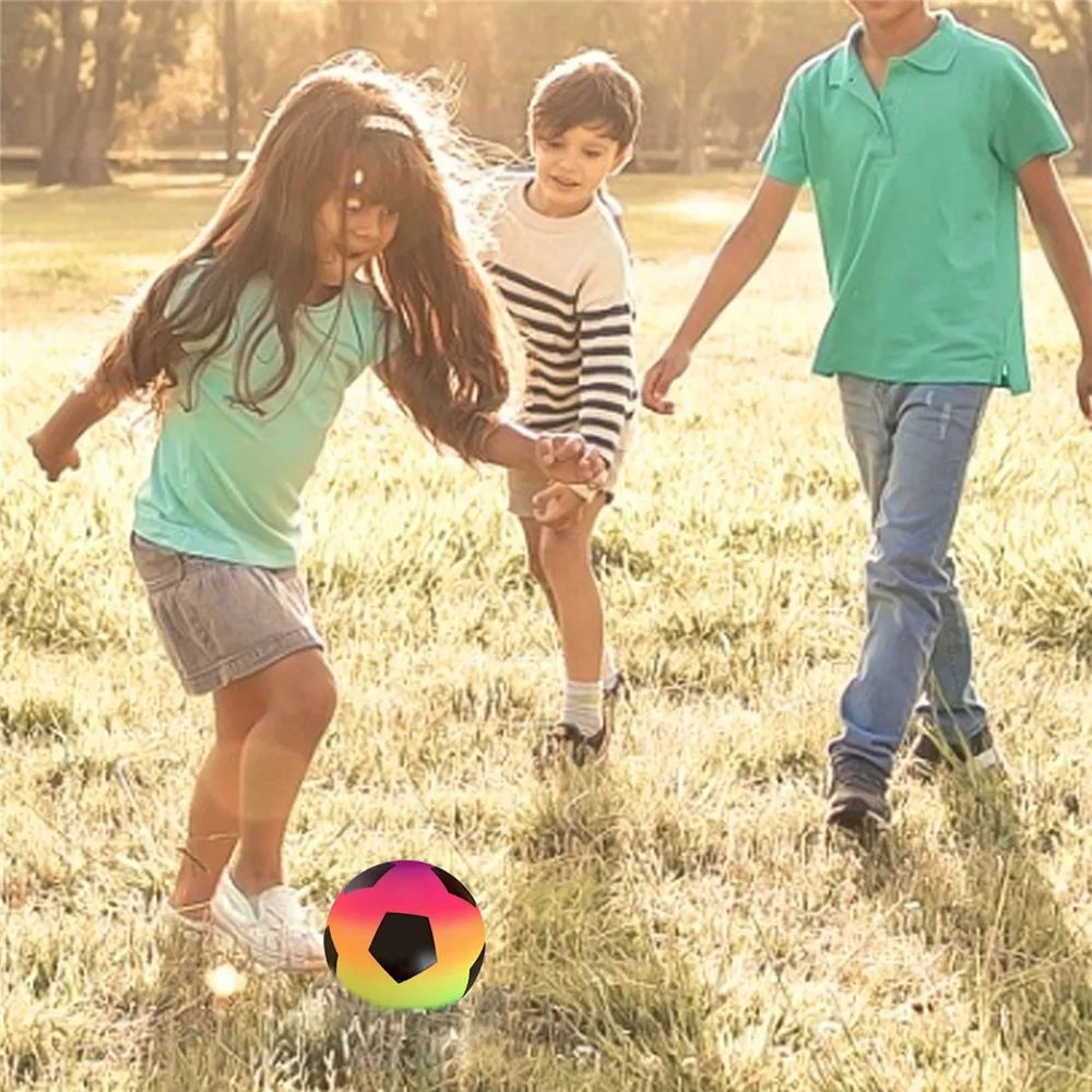 Balloon Garden Party Supply Inflatable Soccer Ball PVC Playthings Inflatable Football Beach Rainbow Balls Rainbow Football