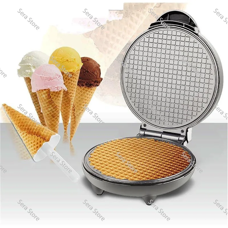 Electric Ice Cream Cone Machine for Home, Breakfast Maker, Waffle Baking Pan, EU 220V, Kitchen