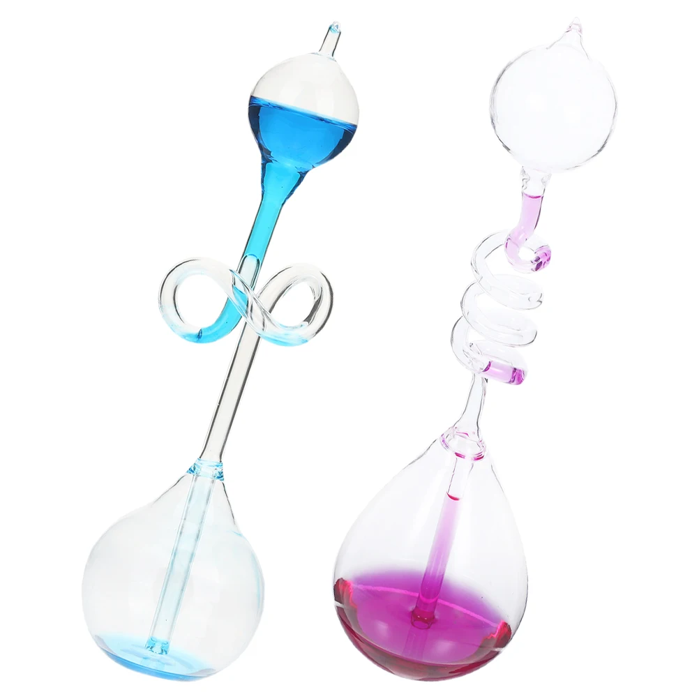 

2pcs Spiral Boiler Liquid Motion Hourglass Decorative Timers Novelty Liquid Hourglass Glass Creative Home Desk Decoration