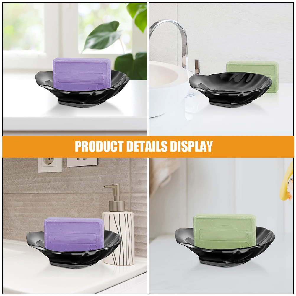 

2pcs Shell Shaped Holder Plastic Bathroom Dish Non Slip Multi Functional Storage Organizer Dish Shell Holder Bathroom