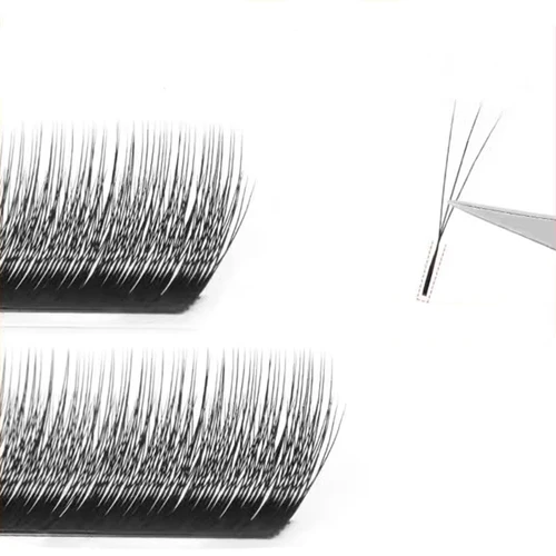 Imagen 2 del producto MARIA-pestañas 3D estrechas en forma de W, pestañas Premium de mano, suaves y ligeras, suministros de extensión de pestañas naturales, red de malla para maquillaje, pestañas cruzadas