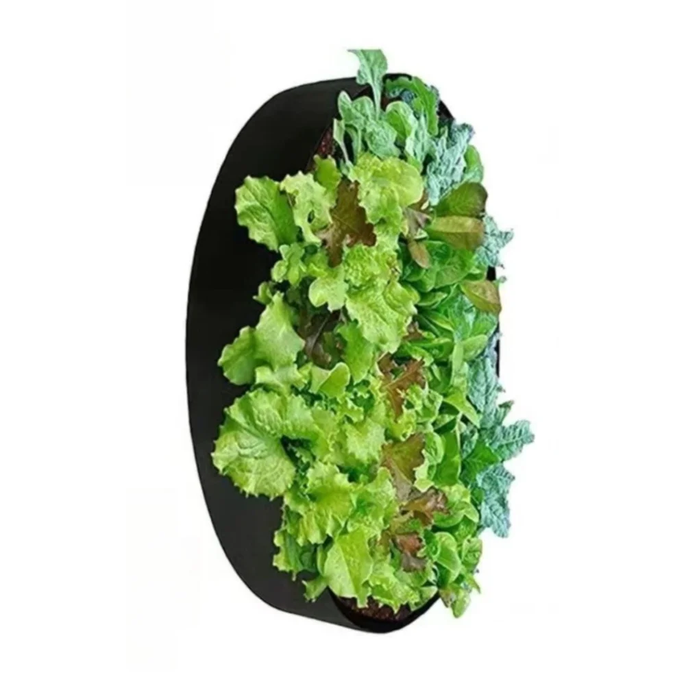 Circular Felt Grow Bag for Small Yard or Apartment Gardening with Space Conscious Shape and Fabric That Supports Health