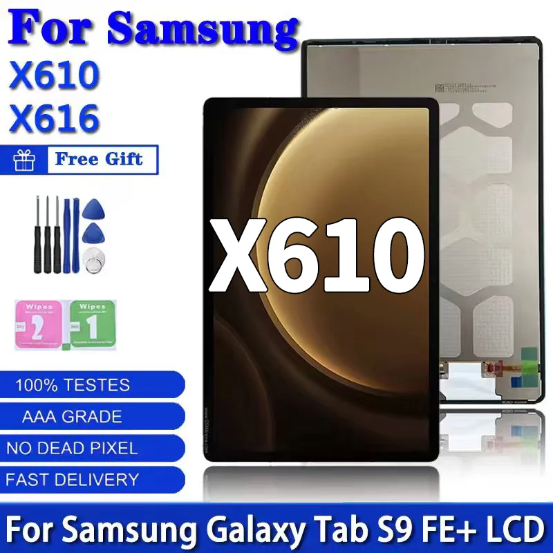 

12.4"inch For Samsung Tab S9 FE+ Plus X610 X616 SM-X610 SM-X616B LCD Display Touch Screen Digitizer Assembly