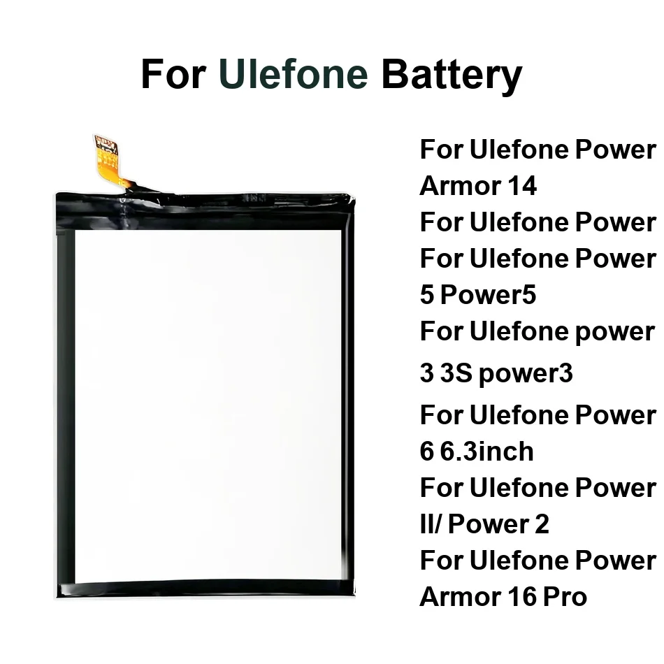Mobile Phone Battery Premium Replacement 6050-13000mAh For Ulefone Power 3S 6.3inch Armor 3 5 6 14 16 II Pro