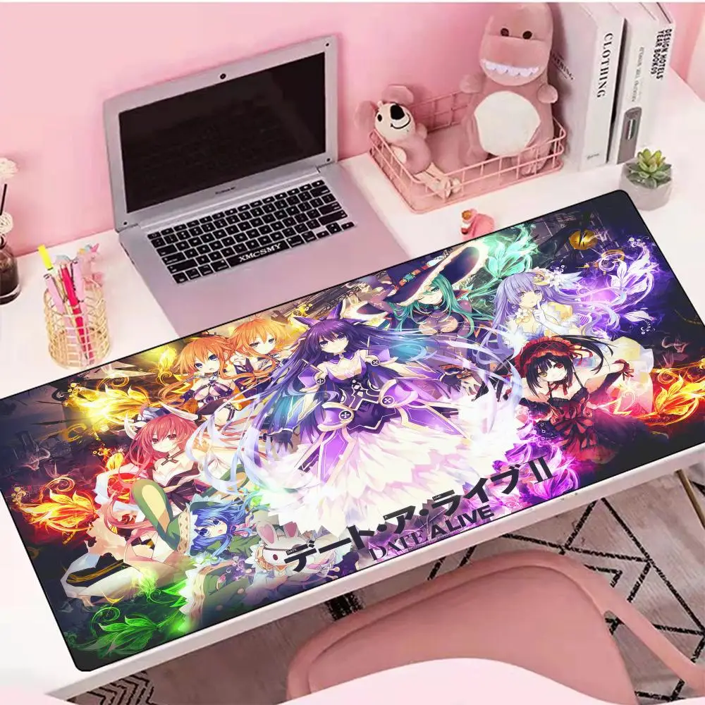 Gaming Accessories HD Print Mouse Pad Anime D-Dates A Live Non-Slip Rubber Gamer Mouse Mat Carpet Computer Mousepad Deskmat XXL