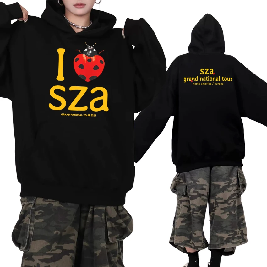 

Hot Sale Kendrick Lamar & SZA 2025 GRAND NATIONALS Tour print Hoodie Unisex vintage hip hop streetwear Men women Fleece pullover