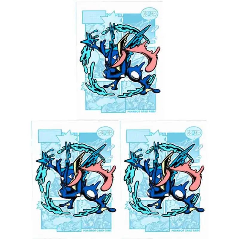 64Pcs/set Pokemon Greninja Cards Sleeve Ptcg Trading Card Self Made Anime Game Characters Colorful Version Protective Cover