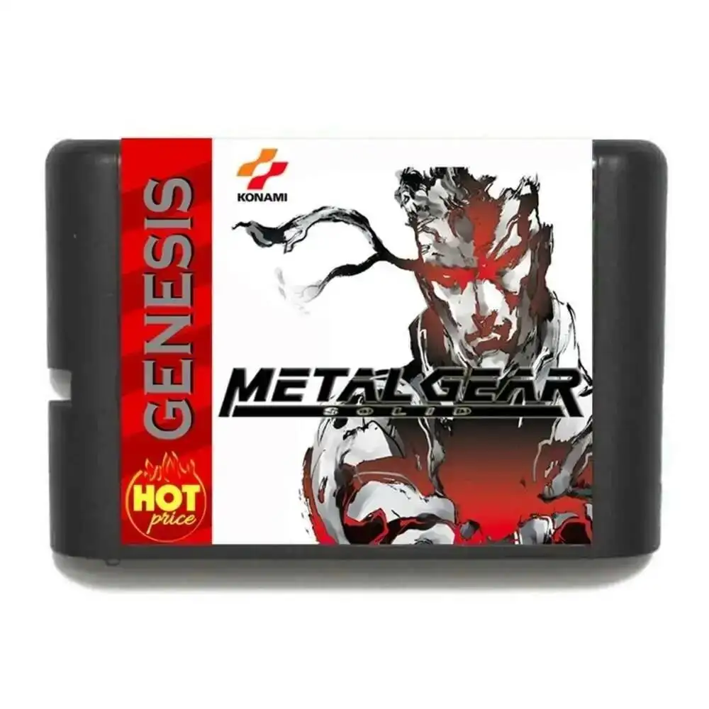 Novo Lançamento: Cartucho de Jogo Metal Gear Solid 16bit MD para Sega Mega Drive e Genesis
