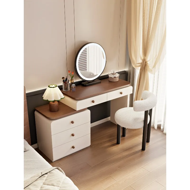 

Thickened medieval cream style dresser bedroom modern simple solid wood chest