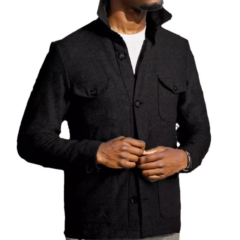 Spring/Autumn jacketTrendy Archaic and Simple British Jacket Men's Coat Spring and Autumn Multi-Pocket Design