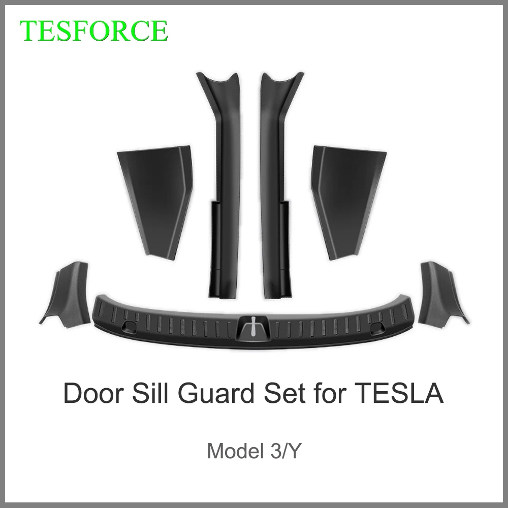 Per Tesla ModelY/3 2017-2022 anteriore Built-in soglia striscia Boot Guard tronco porta davanzale protezione davanzale della porta TPE copertura