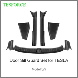 Per Tesla ModelY/3 2017-2022 anteriore Built-in soglia striscia Boot Guard tronco porta davanzale protezione davanzale della porta TPE copertura protettiva