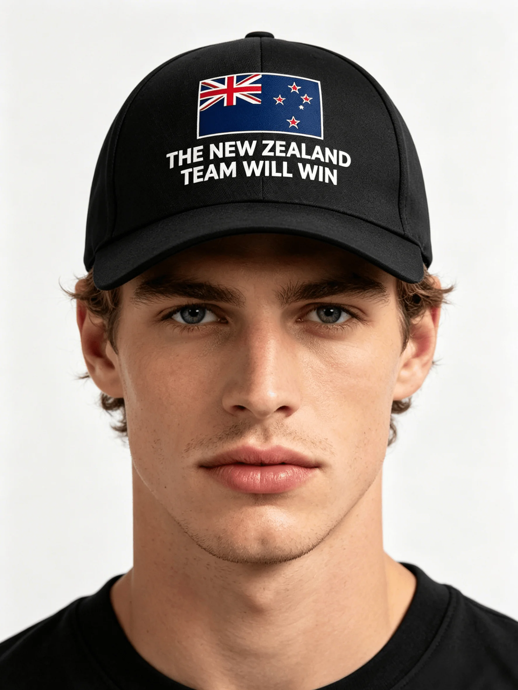 

New Zealand National Flag Graphic Baseball Cap Football Fan Cheer Slogan Unisex Lightweight Travel Adjustable Visor Headwear