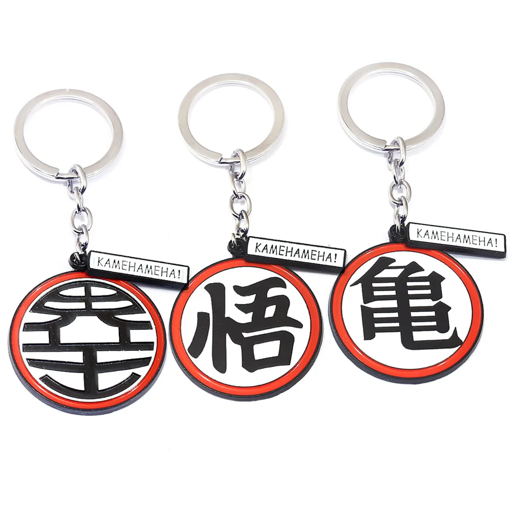 Anime Dragon Ball Z Son Goku Keychain Master Roshi Kame Sennin Metal Key Chains Car Keyrings Holder Pendants Figure Toys Gift