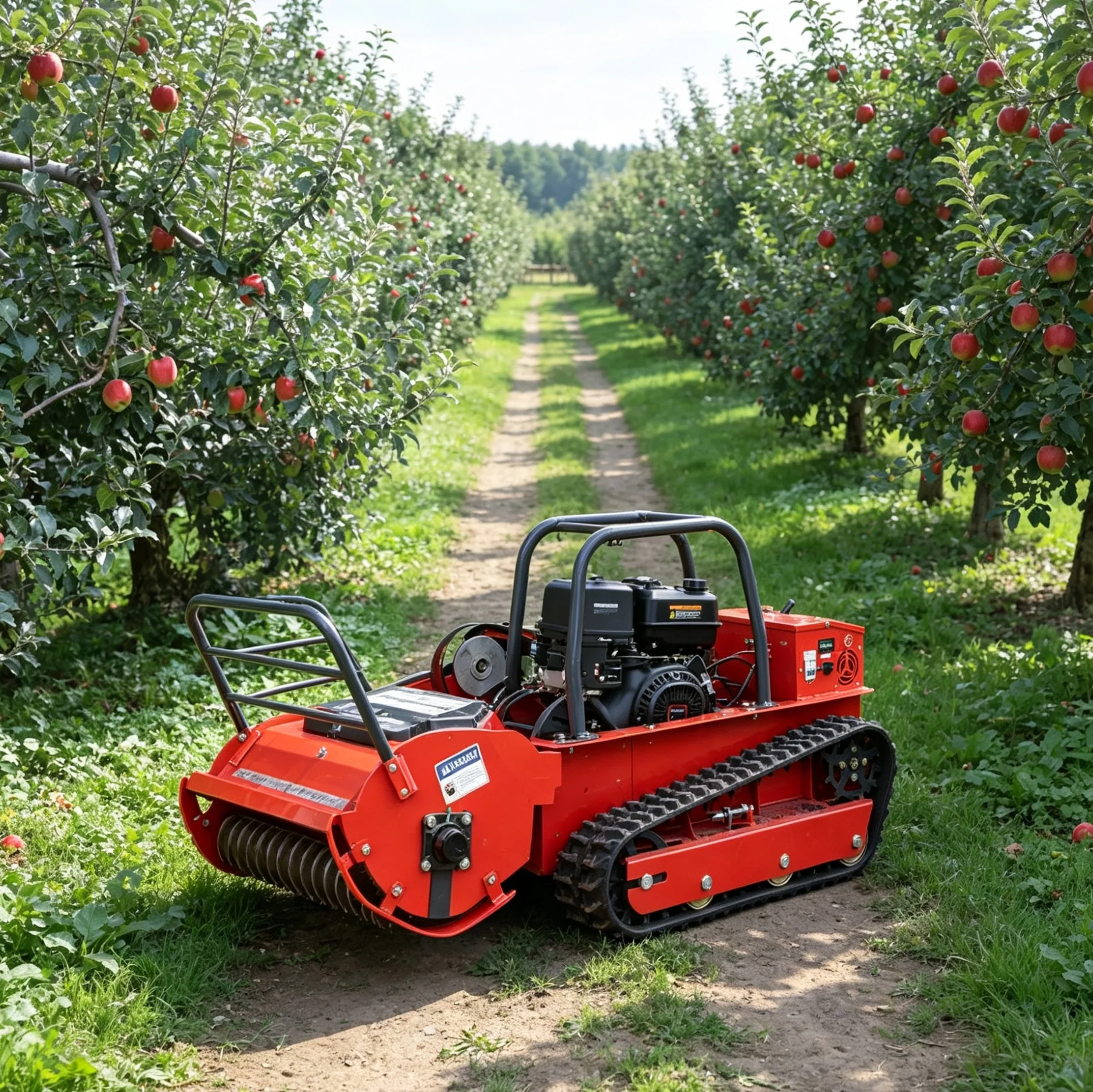 Customized Tracked All Terrain Robot Zero Turn Steering 4-stroke Engine Matches Multi Stage Adjustable Cutting Height