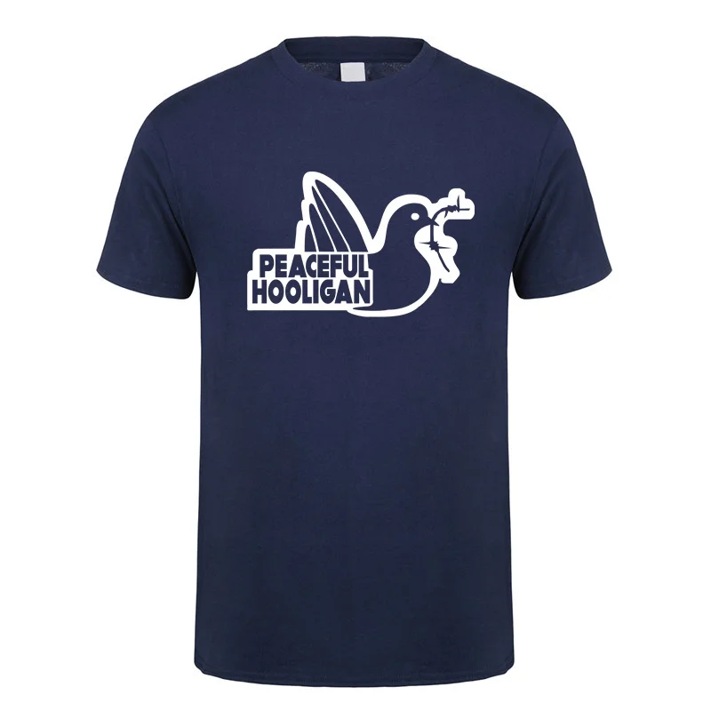 Peaceful Hooligan T Shirt Summer Men Cotton Funny T-Shirts Tees