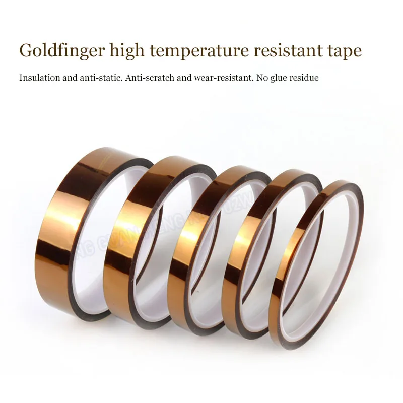 1Roll Wide 5mm/8/10/15/20mm Goldfinger Tape Heat Resistant Tape Electronic Circuit Board Thermal Transfer Insulation Film