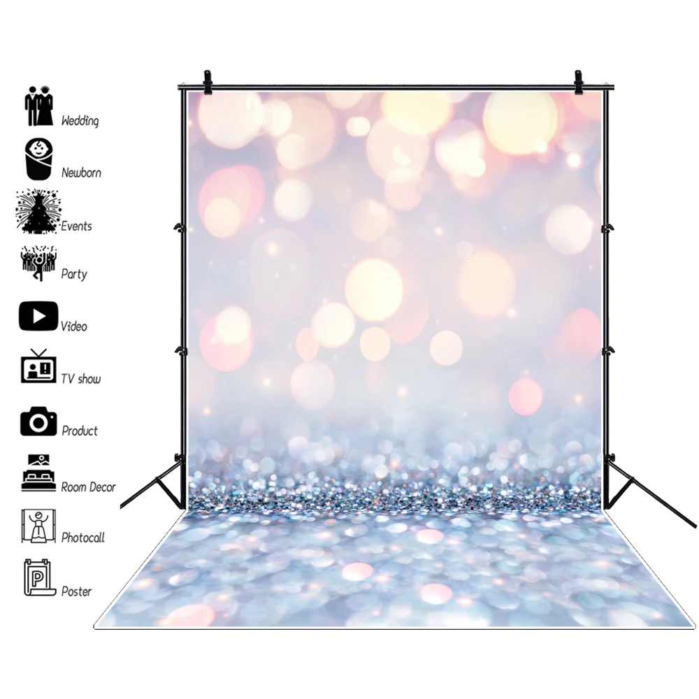 Laeacco الملونة البولكا نقطة ضوء خوخه حفلة طفل الوليد الخشب الطابق صورة خلفية التصوير خلفية الصورة استوديو الصور