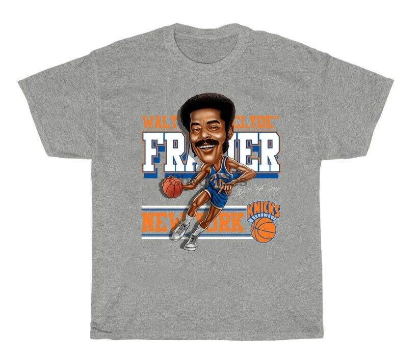 Champions Knicks  Caricature T-Shirt Sport Grey Unisex Vintage Reprint TK3001