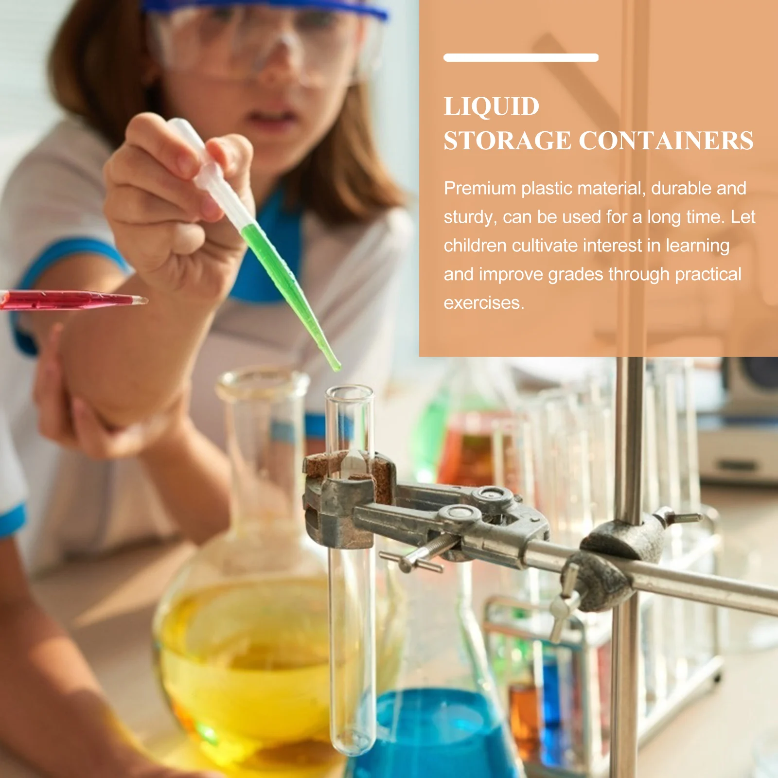 

35 Pcs Plastic Pipe Cork Test Tube Tubes Laboratory Plant Propagation with Caps