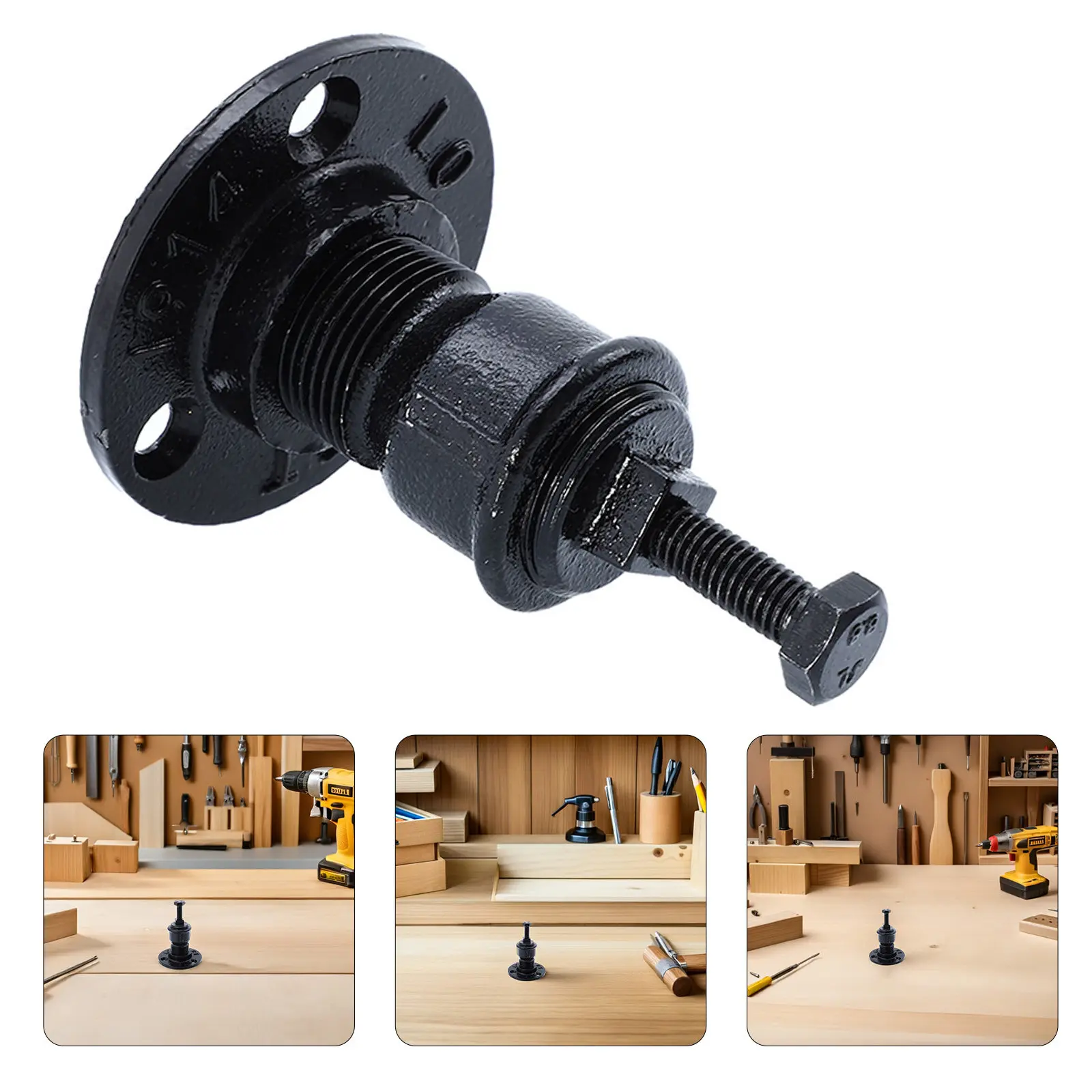 Wall Mount Handrail Holder 6.5cm Base Heavy Duty Iron Stair Railing Bracket Round Support Construction Tools Practical Use