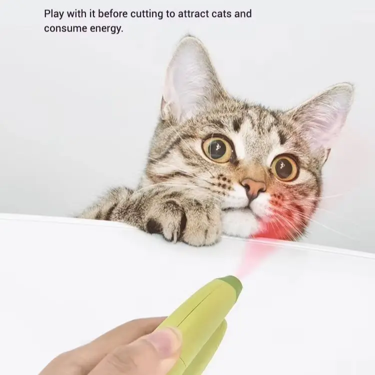 Banana Shaped Pet Nail Clipper with LED Light Stainless Steel Blade Safety Splash Guard Built-In File Quick Finder for Cat Groom