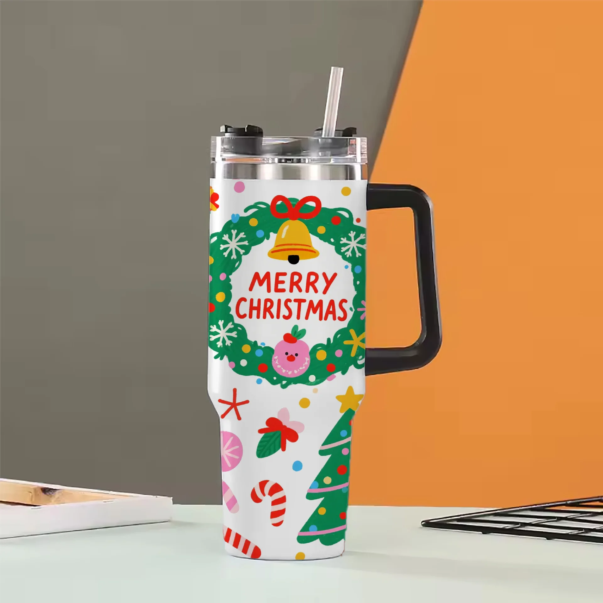 

2026 Christmas and Halloween Ice Cup Gift with High Appearance Level 40oz Ice Cup A Bestseller That Keeps You Warm and Cold