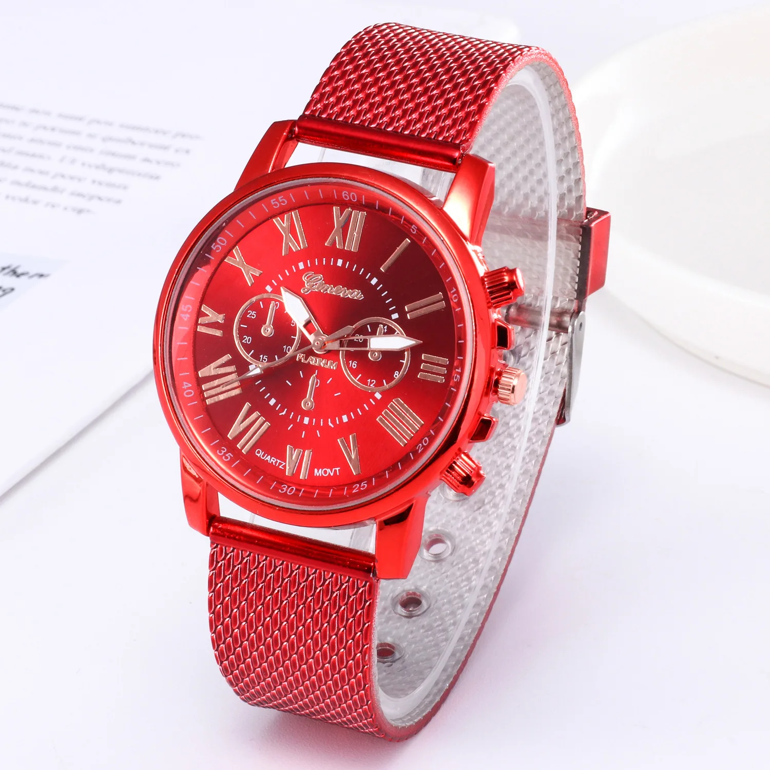 Ladies' Mesh Watch Geneva Quartz Watch Fashion Women's Style