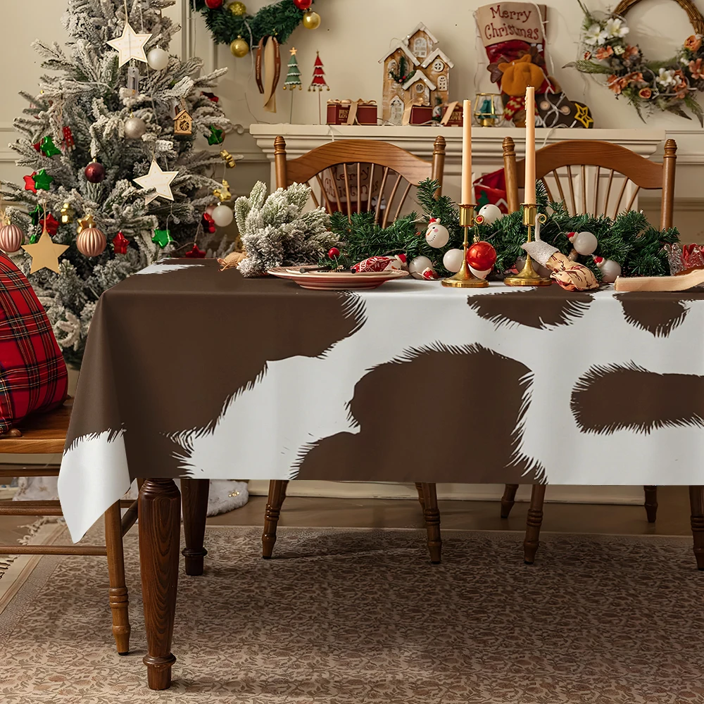 Christmas Sweater Teddy Bear Table Cloth Waterproof Tablecloth Spill Proof Table Cloth Wipe Clean Table Cloth for Dining Camping