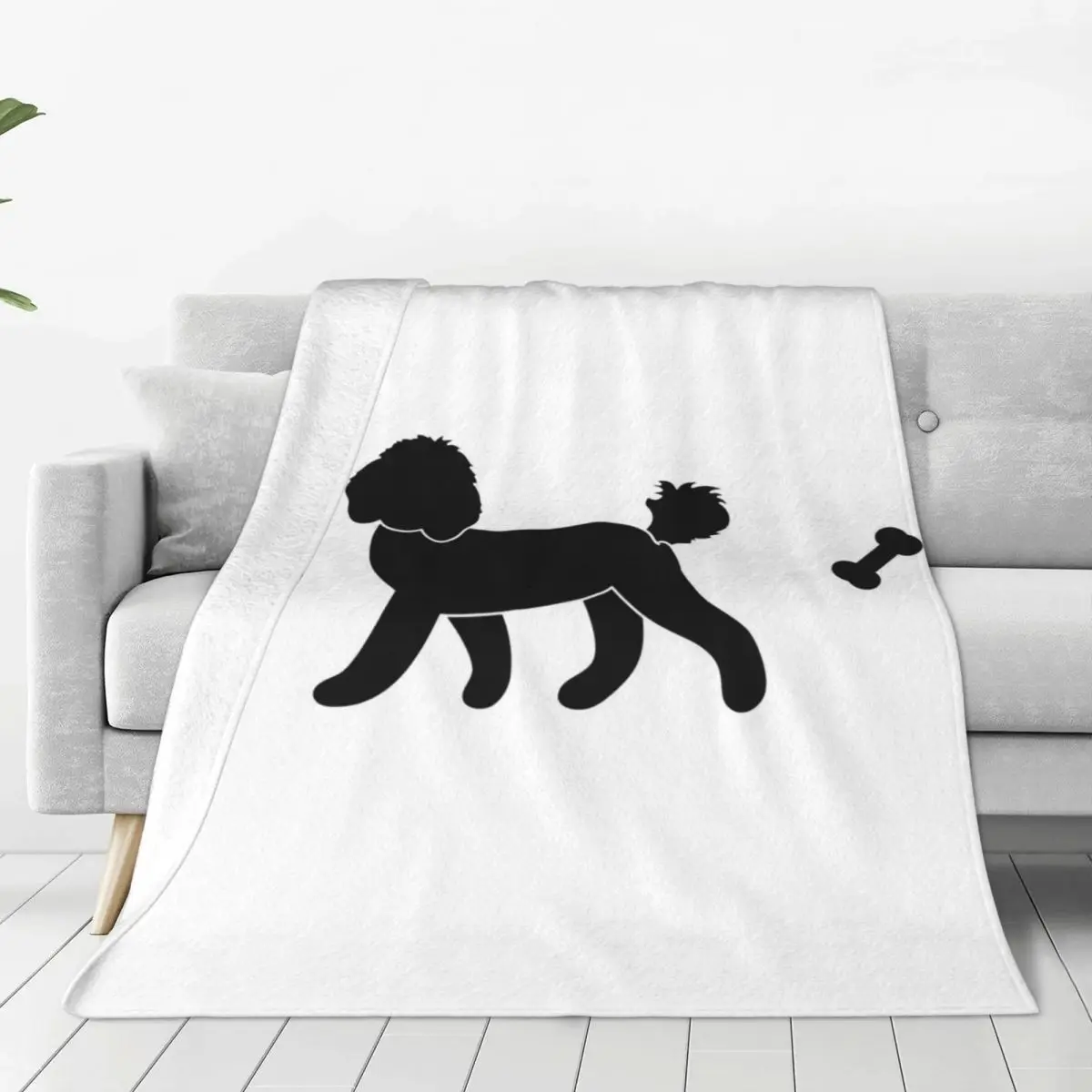 Black Cockapoo Cavapoo Cavoodle Dog Blanket Flannel Lightweight Sofa Throw Blankets For Home Bedroom Throws Bedspread Quilt