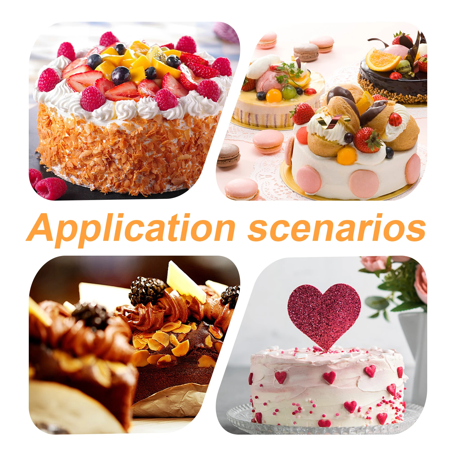 

4pcs Birthday Cake Boxes Decorative Baking Containers Wedding Party Dessert Storage Boxes Food Grade Cake for Bakery