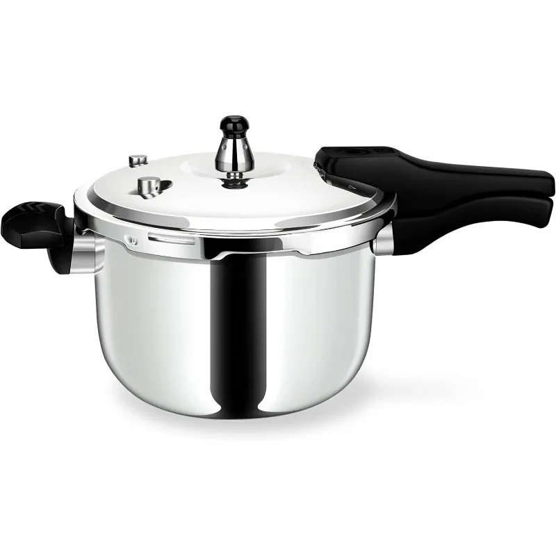 

Induction Compatible Thickened Pressure Cooker with Spring Valve Safeguard Devices,Stainless Steel Pressure Cooker