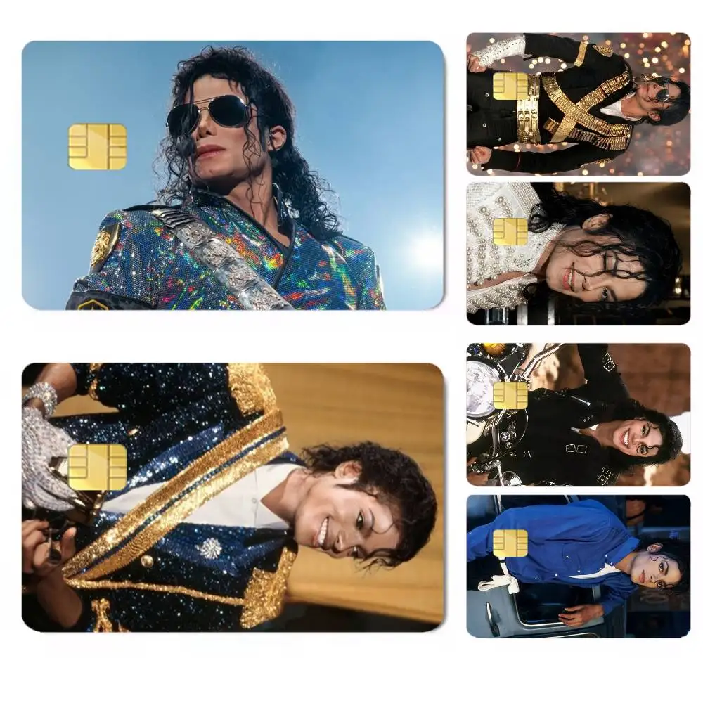 Superstar-r Michael Jackson Credit Card HD Stickers Easy to replace, change card style anytime as you like