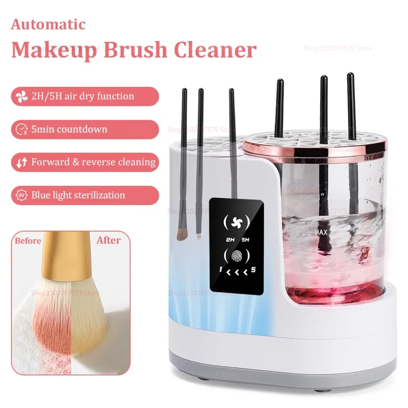 New Makeup Brush Cleaner Washing Drying Machine Timer Compatibl with Beauty Tools Perfect for Daily Use and Valentine's Day Gift