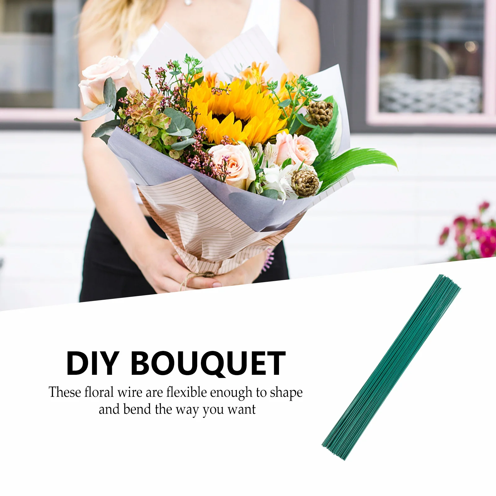 50 قطعة سلك الزهور الاصطناعية أسلاك الجذعية المرنة لتغليف باقة الزهور المزيفة لوازم الديكور الحرفية