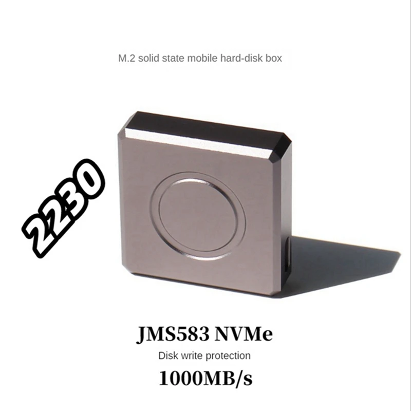 USB C To C Cable M.2 NVME 2230 SSD Enclosure USB 3.2 10Gbps To NVME M-Key External Solid State Drive Case Durable Easy To Use