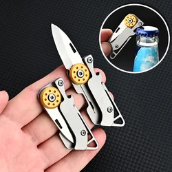 D2 Stainless Steel Folding Knife Multifunctional  Bottle Opener Originality Knife  Outdoor Survival Camping Portable EDC Tool