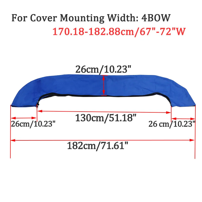 4-Bogen-Bimini-Stiefelüberzug oben, 600D, ohne Rahmen, Yacht-Bootsabdeckung mit Reißverschluss, Anti-UV, wasserdicht, staubdicht, Marine-Zubehör – Detail 14