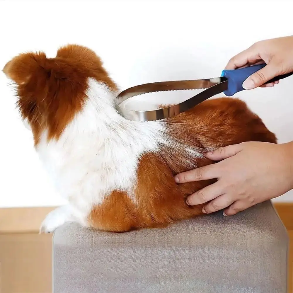 1Pcs Durable Nonslip Horse Grooming Comb Double Sided Metal Equestrian Brush Scraper Hair Comb for Animal Cattle All Dogs Types