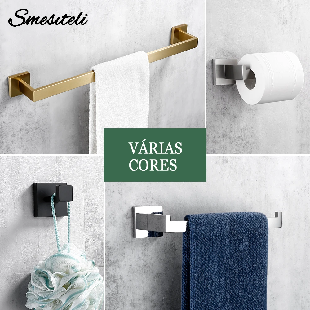 Matte Black Banheiro Acessórios Set, Prateleira De Parede, Toilet Roll Paper Holder, Robe Hook Hanger, Toalha Rail Bar, Rack Ring, Banho Hardware