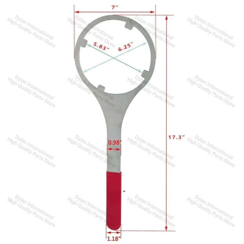 Heavy‑Duty Metal Water Filter Wrench 6.25 Inch for Water Filter Housing Cartridge Remover Spanner with Non‑Slip Handle