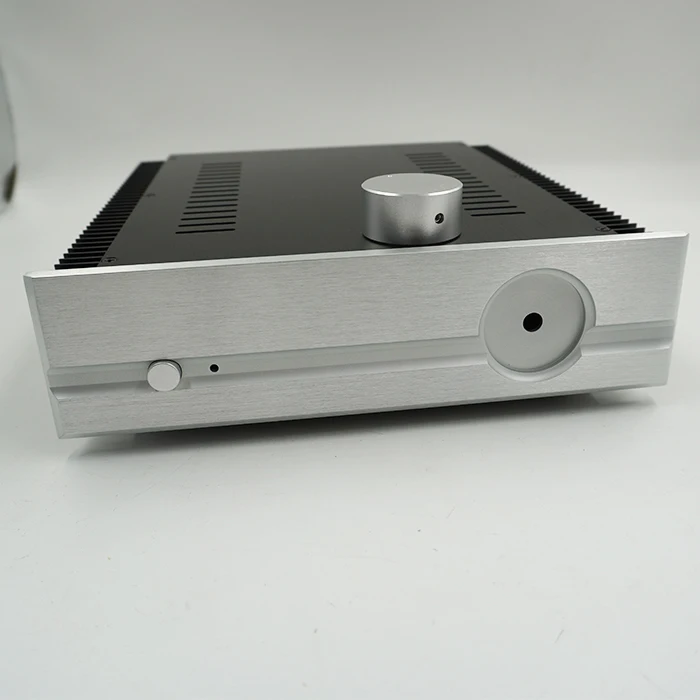 Multi-Purpose อลูมิเนียมแชสซีเครื่องขยายเสียงความร้อนแยกแหล่งจ่ายไฟตัวกรอง DIY กล่อง 245*95*258 มม.