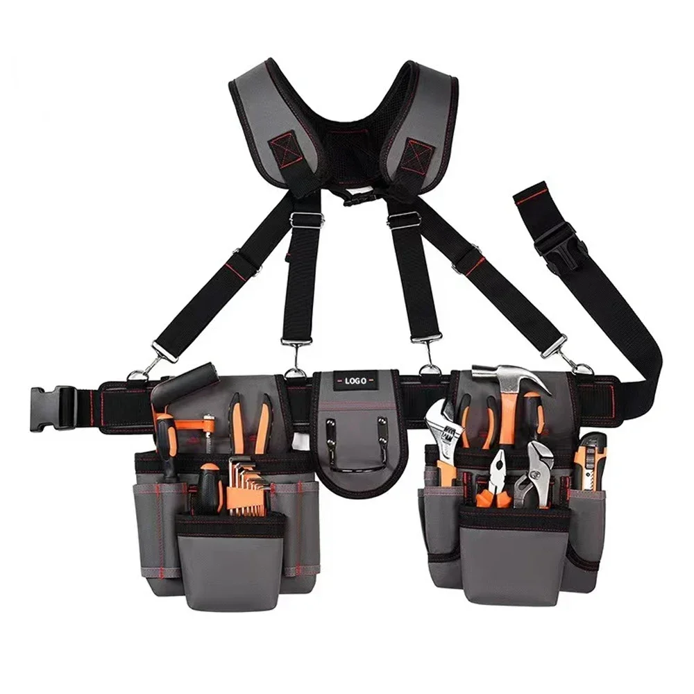 Universal Multi-Functional Combined Tool Bag with Strap Belt for Gardening and Electrician Tools Suitable for All Tool Sizes